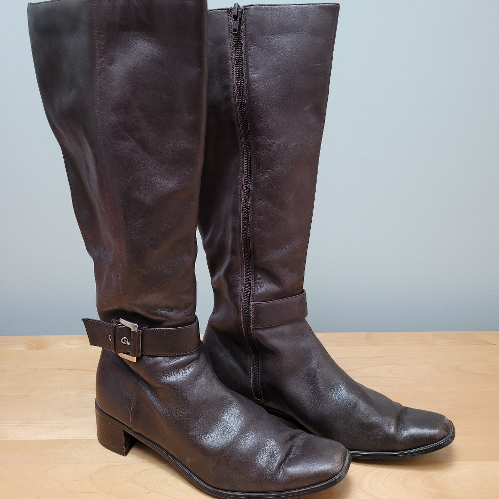 KAREN SCOTT | BROWN ZIP UP BOOTS, SZ 10